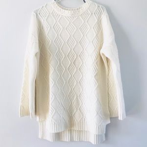 Max Studio Cream Knit Sweater - Wool Blend